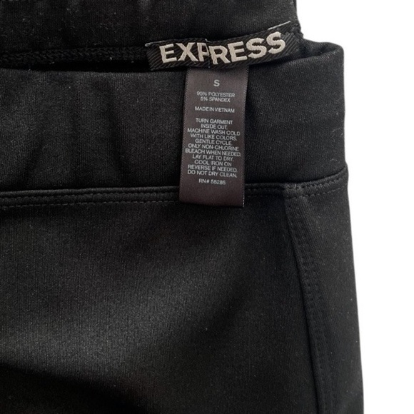 Express | Black Faux Suede Leather Leggings | Women’s Size Small - Picture 8 of 8